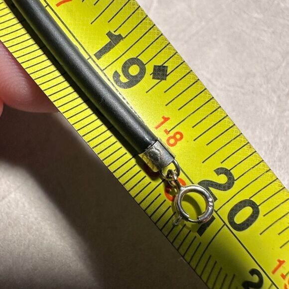 20” Black Cord Necklace - Unisex | 925 Silver Clasp | Minimalist | Great… - Picture 11 of 17